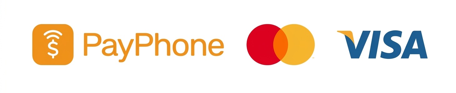 Métodos de Pago - PayPhone, MasterCard, Visa